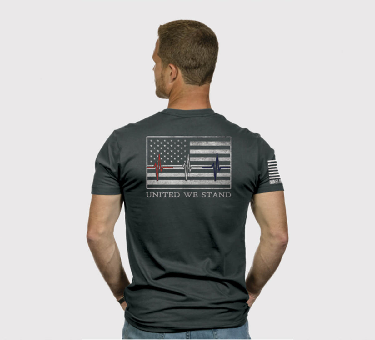 Nine Line Flag Thin Red Line T Shirt Thin Red Line Flag Men's